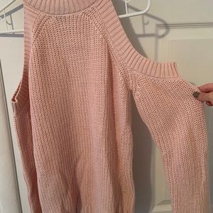COLD SHOULDER SWEATER